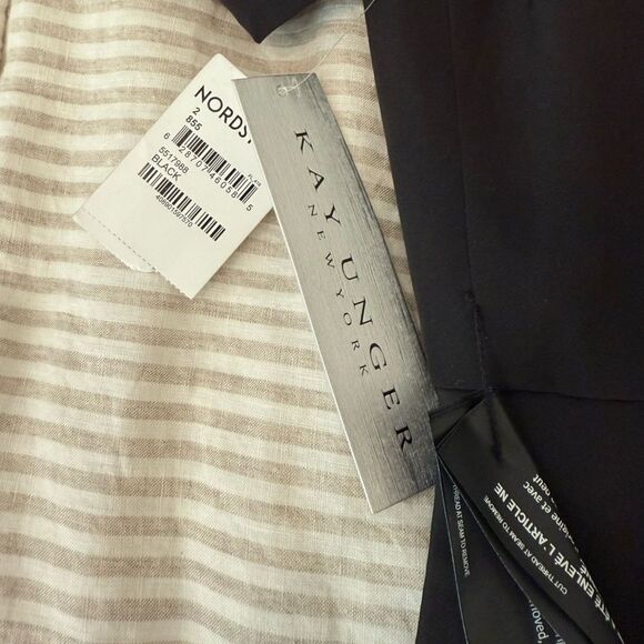 NWT Kay Unger BIJOU SHOULDER DRAPED JUMPSUIT in BLACK ⭐️ - Picture 5 of 6